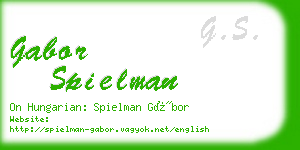 gabor spielman business card